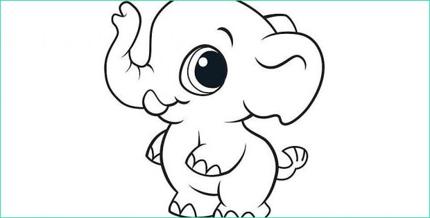 dessin kawaii a colorier et a imprimer cool collection coloriage elephant cute mignon animaux jecolorie
