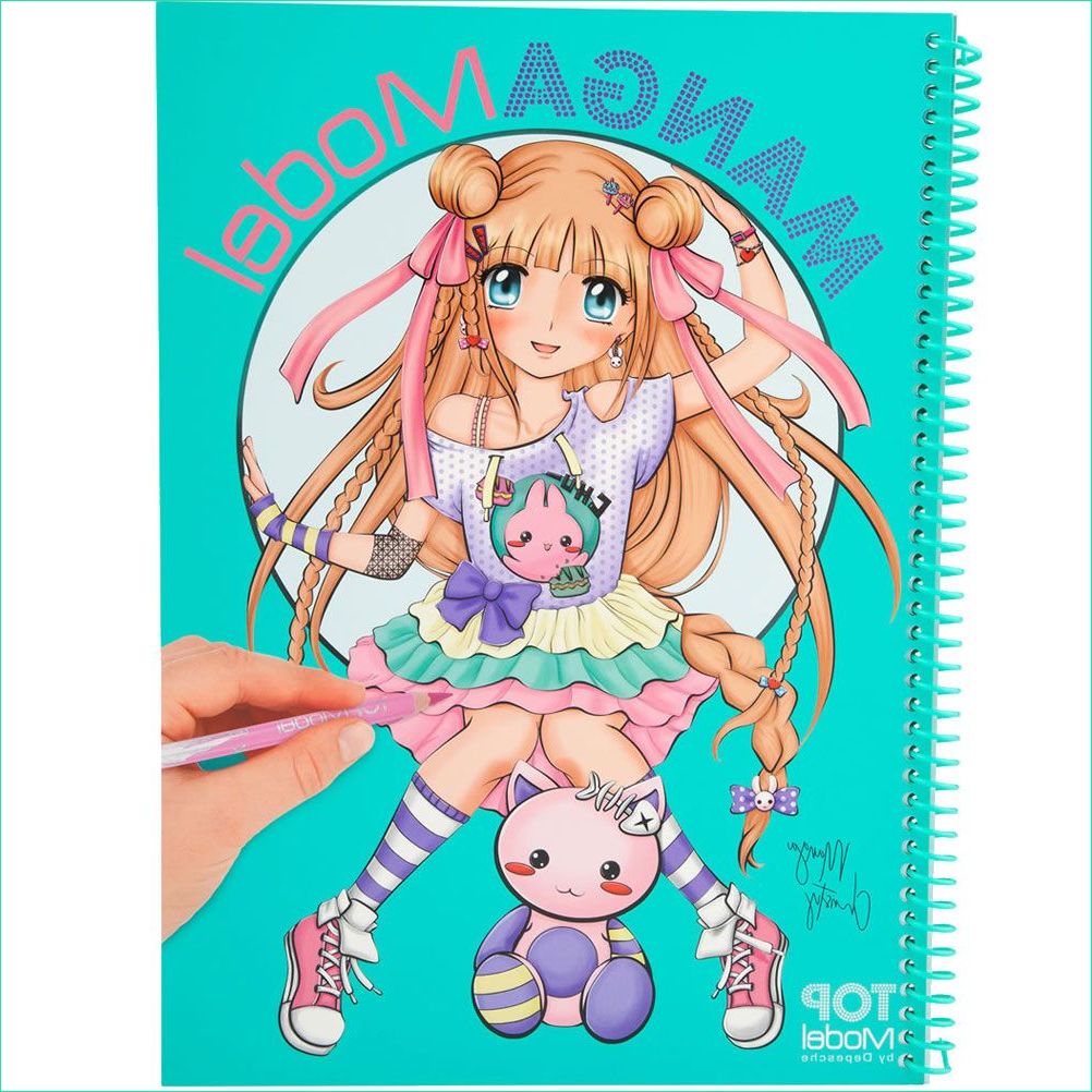 livre coloriage manga model