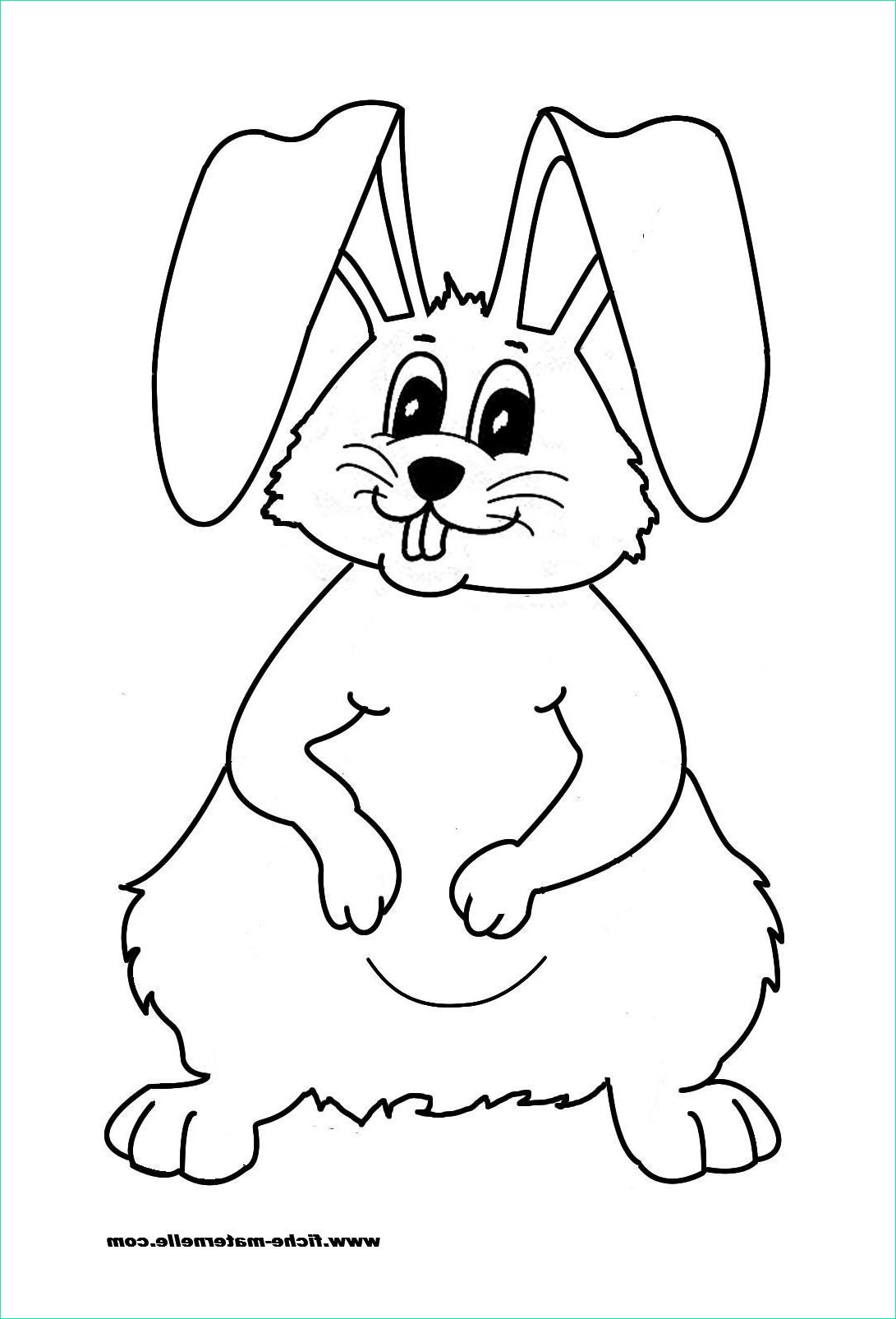 lapin paques coloriage