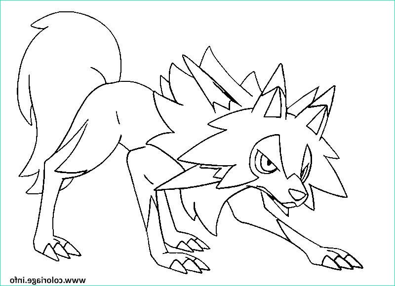 Coloriage Pokemon Lougaroc Bestof Stock Coloriage Lougaroc forme Diurne Pokemon soleil Lune Dessin