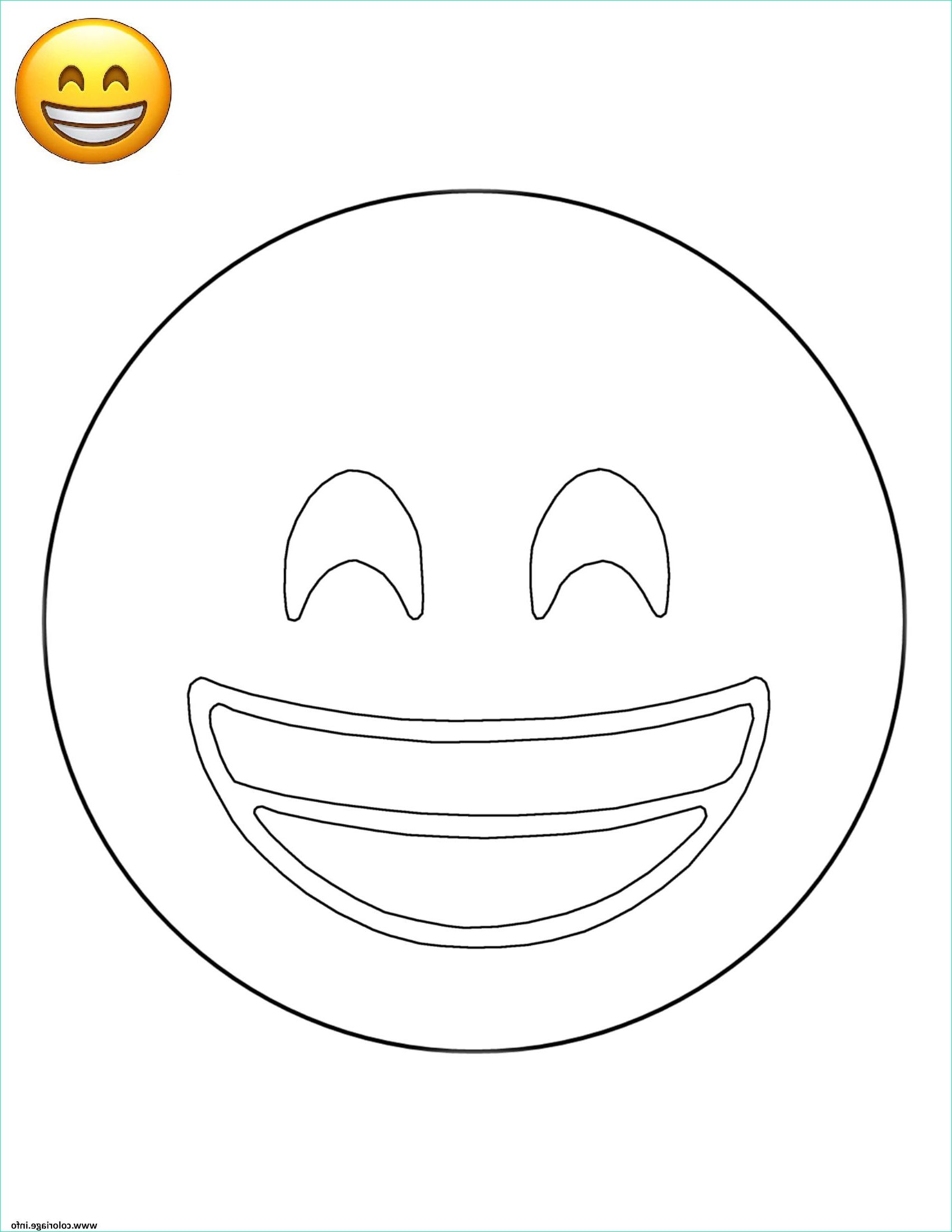 emoji grinning smile smiley coloriage