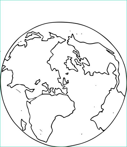 coloriage globe terrestre