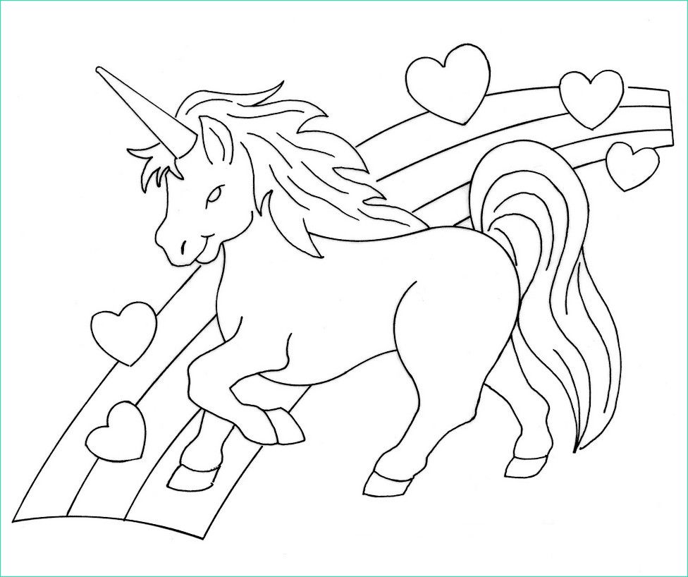 coloriage licorne dessin de licorne kawaii a imprimer gratuitement hd