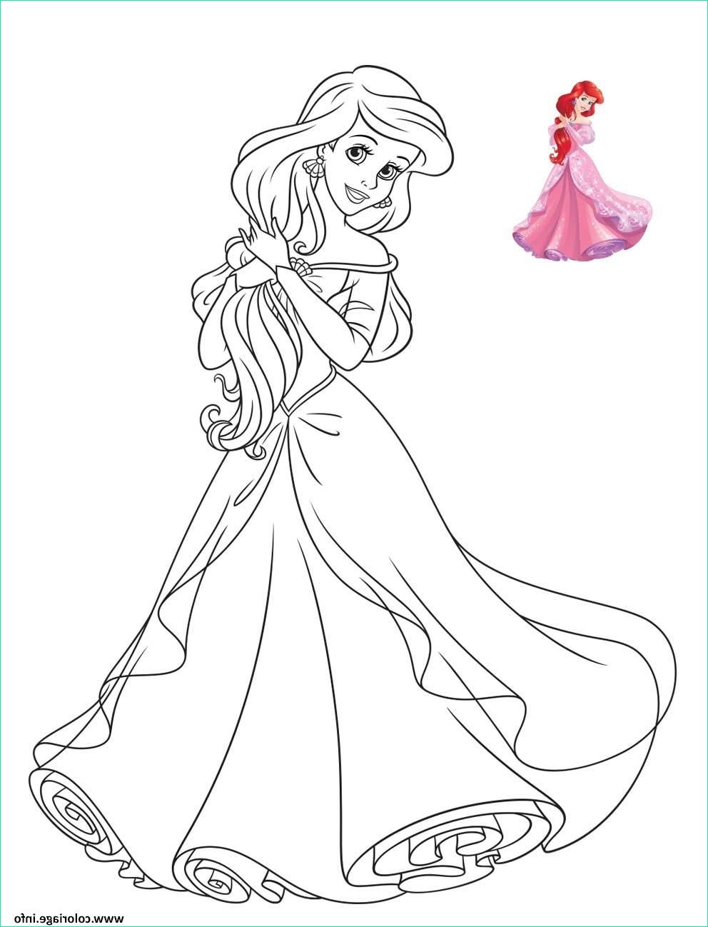 princesse disney ariel coloriage dessin