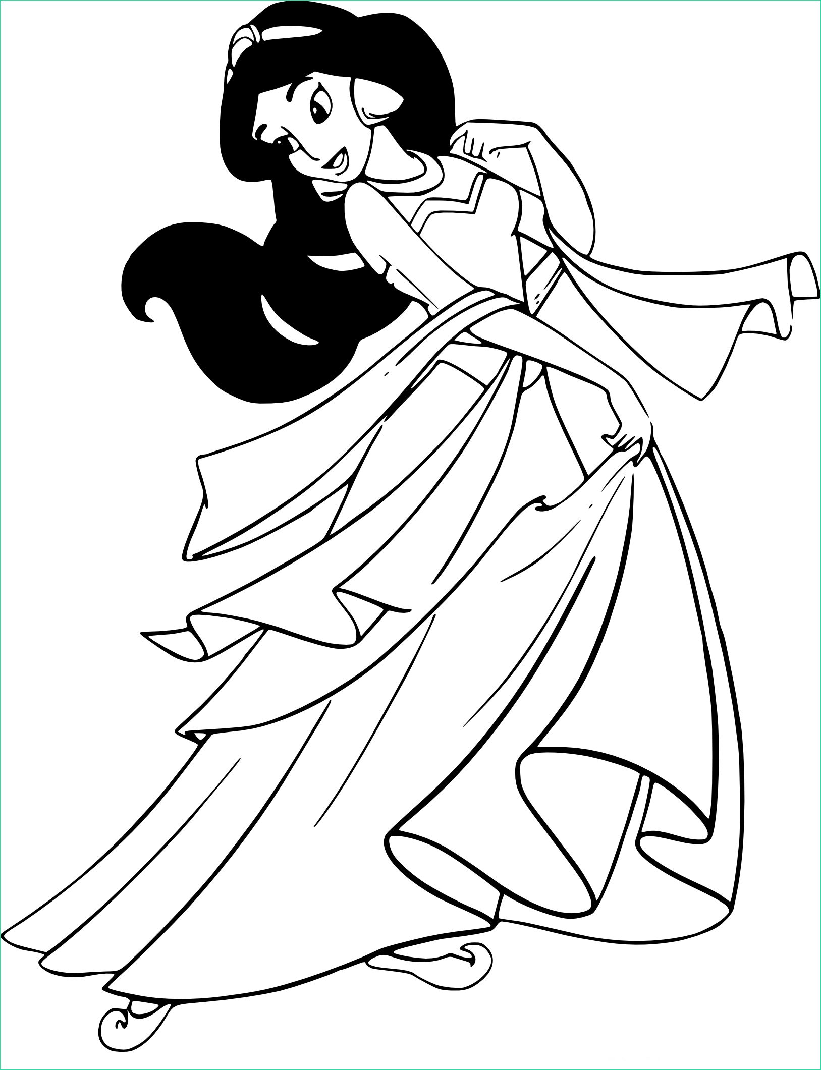 coloriage jasmine princesse