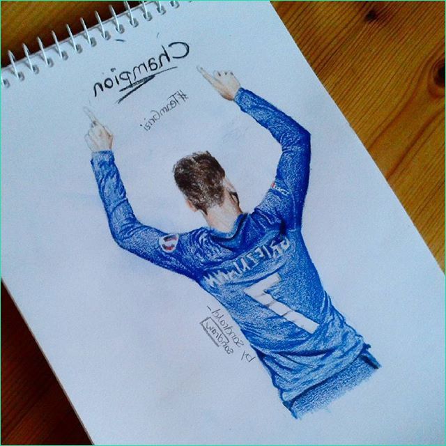 Drawing of Antoine Griezmann Champion