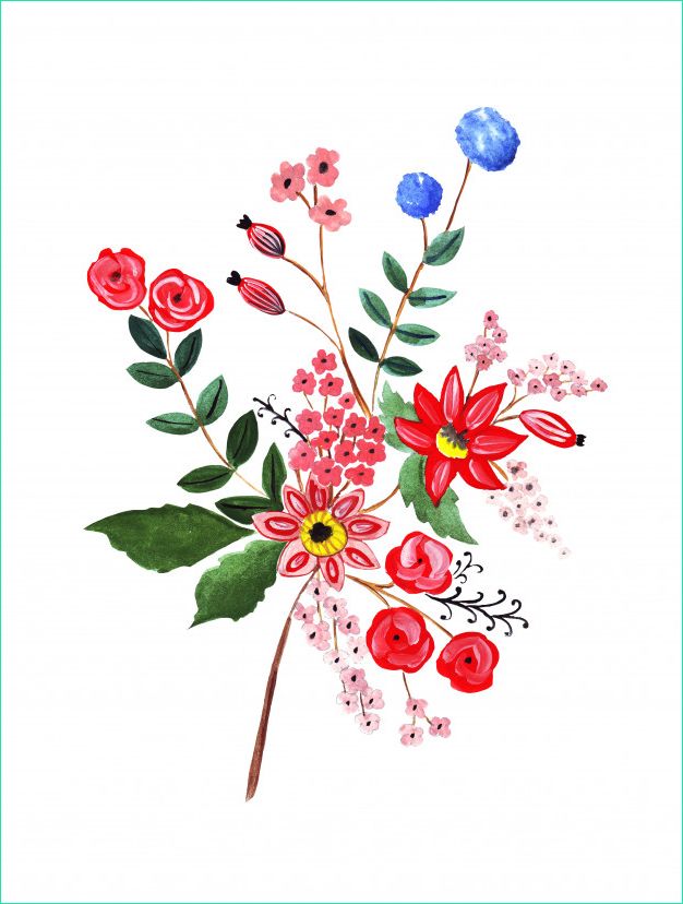 au crayon dessin fleurs bouquet couleurs vives