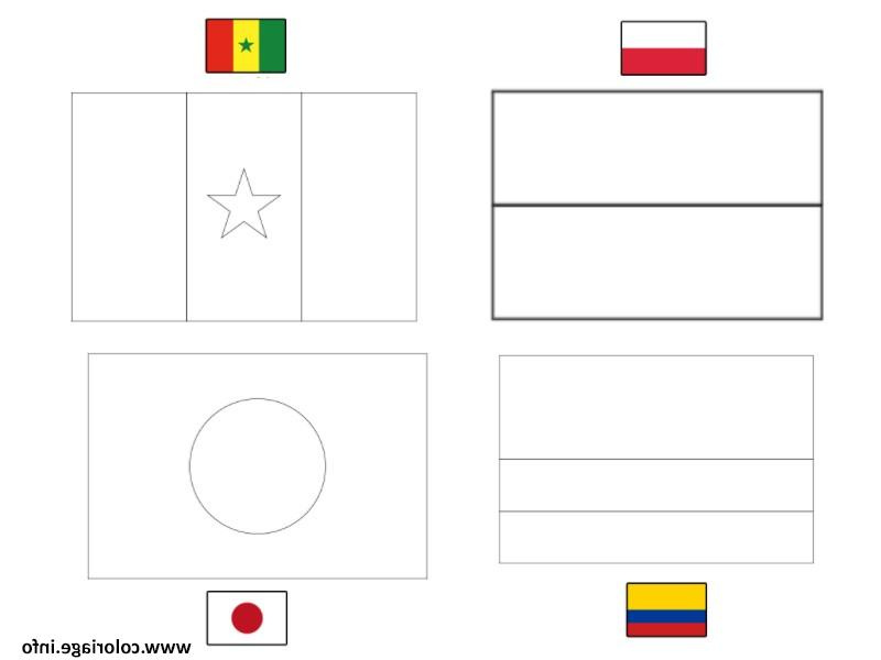 fifa coupe du monde 2018 goupe h pologne senegal colombie japon coloriage