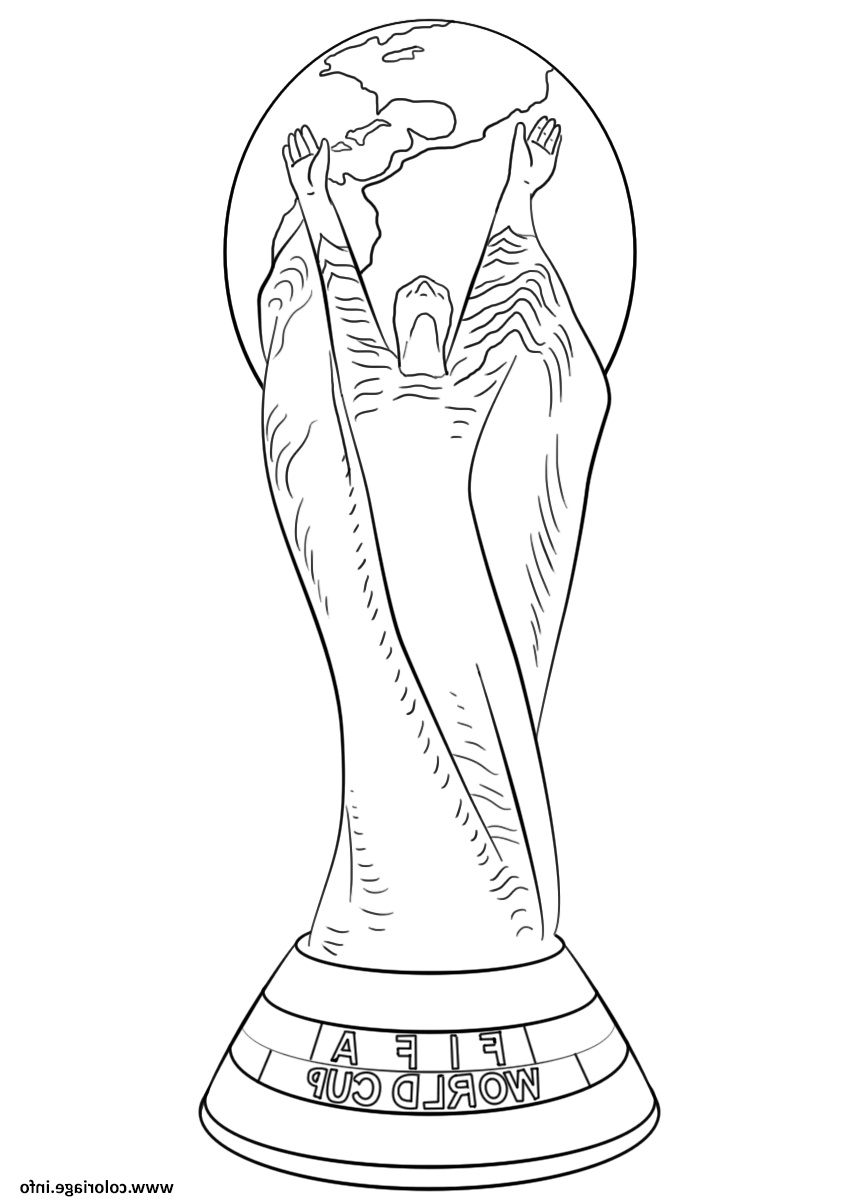 fifa world cup football trophee coupe du monde officiel coloriage dessin