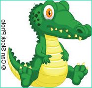 mignon dessin animé crocodile