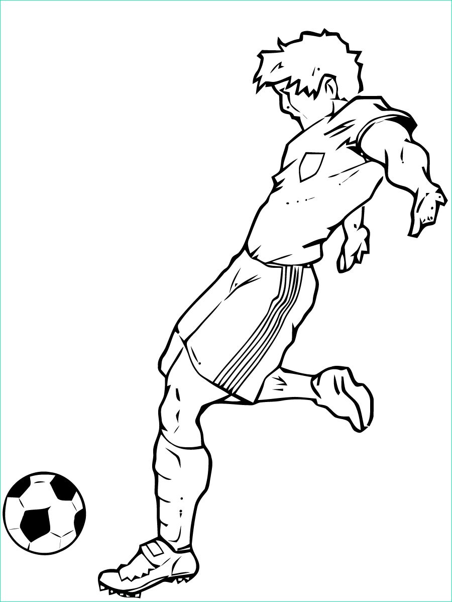 coloriage de joueur de foot imprimer
