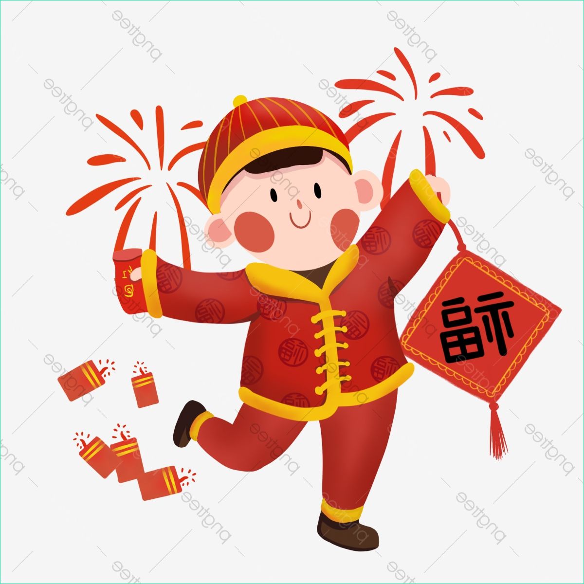 spring festival new years new year hand drawing new year poster
