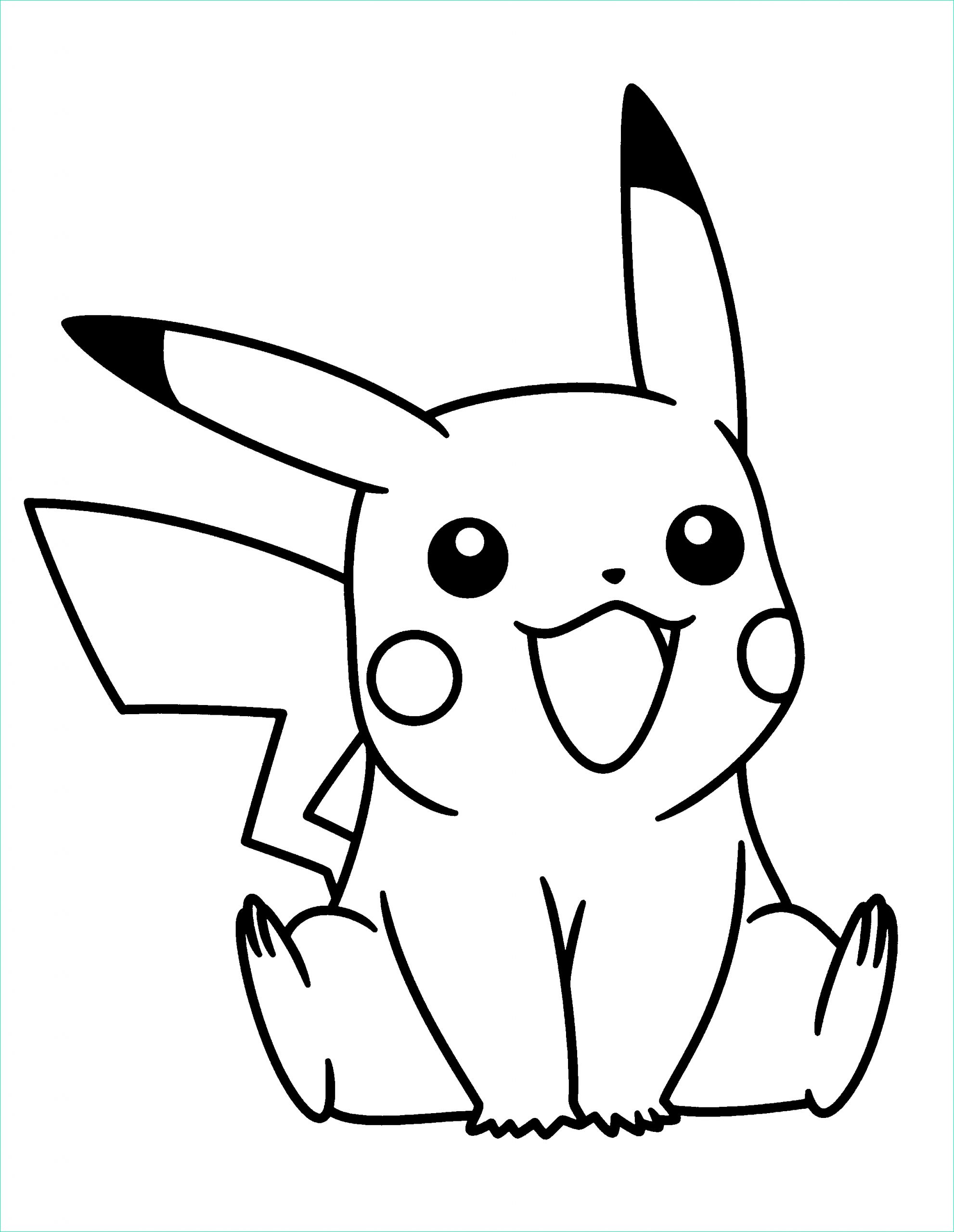 dessin de pikachu facile