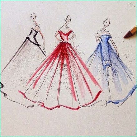 simple but beautiful dress illustrations