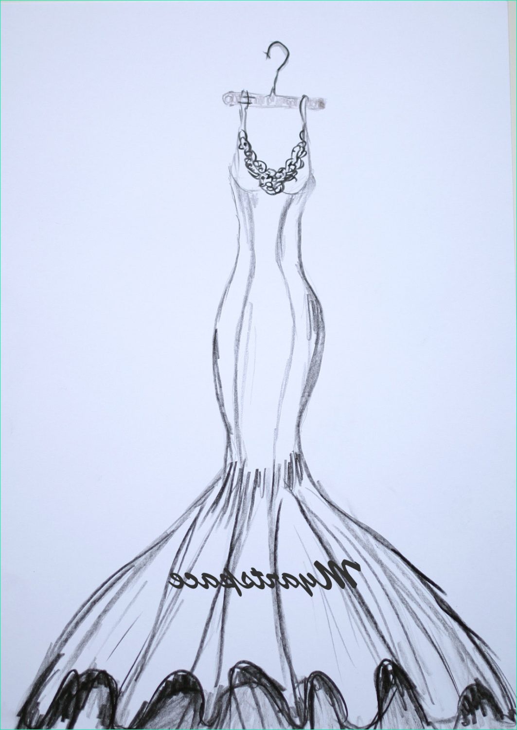 wedding dress drawing custom siren wedding dress by myartspace