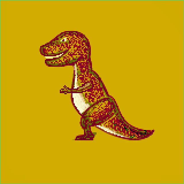 t rex dinosaure dessin animé pixel