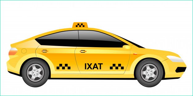 illustration dessin anime voiture taxi