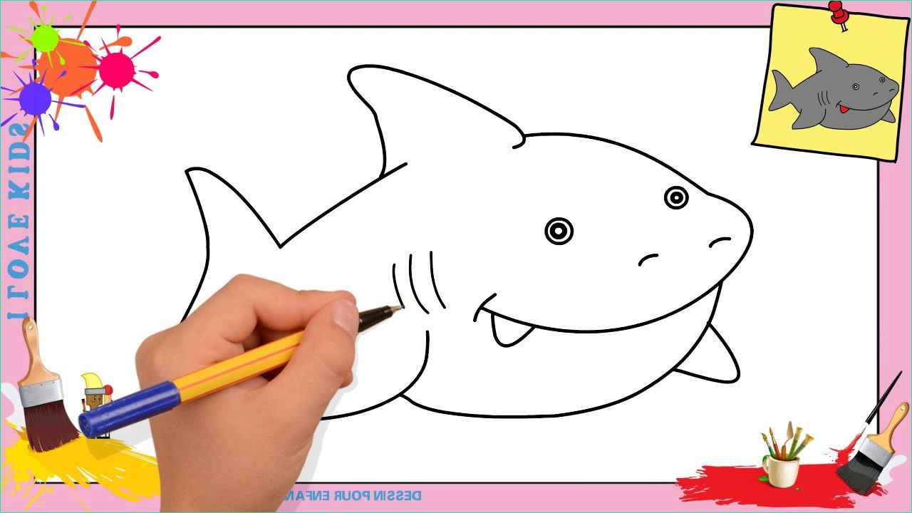 dessin requin kawaii facile ment dessiner un requin kawaii encequiconcerne dessin de requin facile