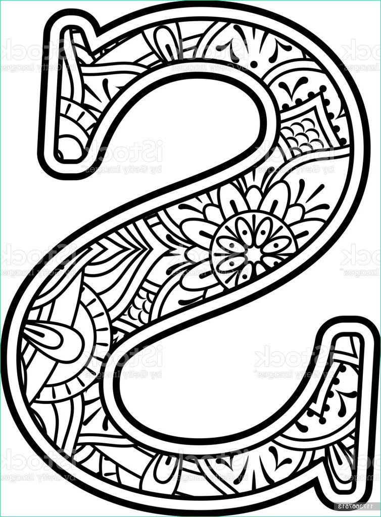 mandala art coloriage lettre s gm