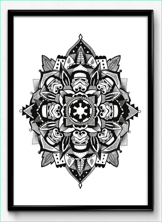 Mandala Star Wars Impressionnant Photos Star Wars Stormtrooper Mandala Print