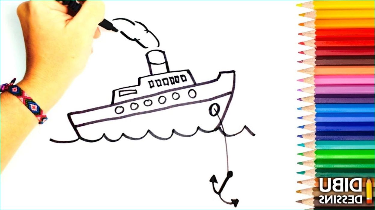 bateau a voile dessin facile