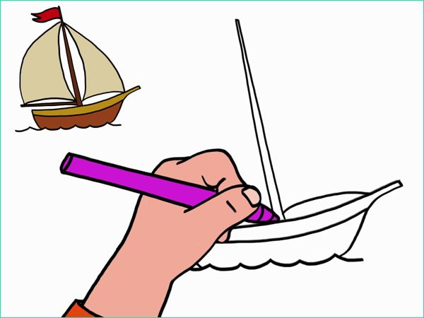 apprendre a dessiner un bateau en 3 etapes
