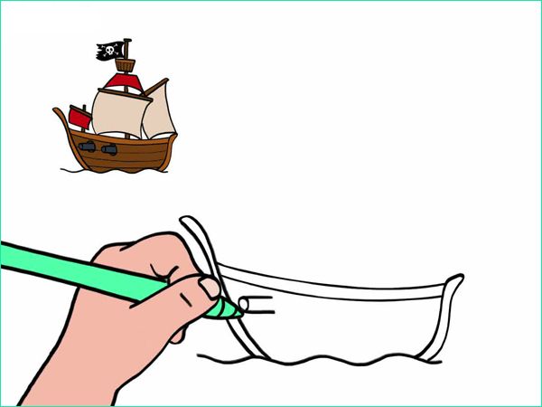 apprendre a dessiner un bateau de pirate en 3 etapes
