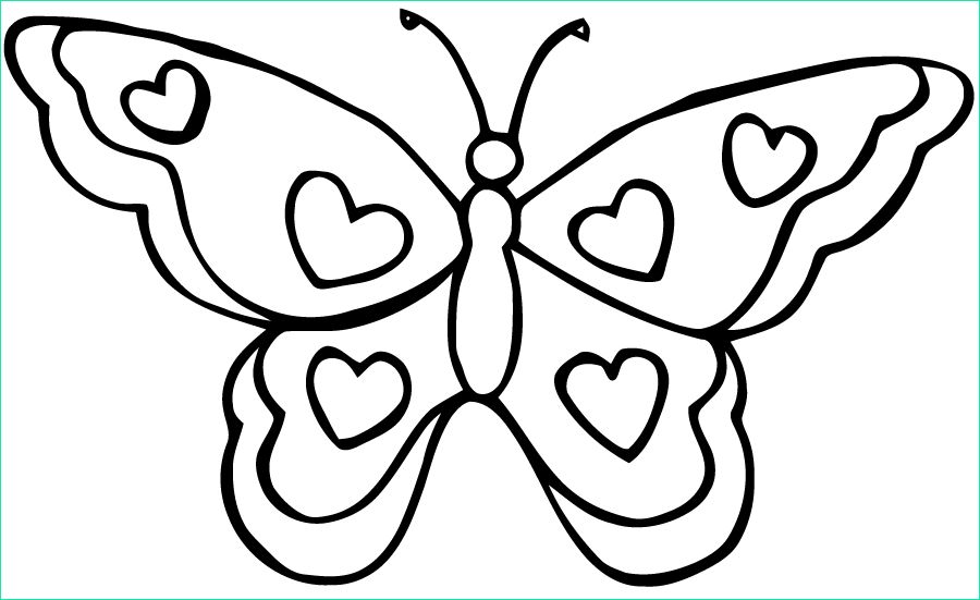 coloriage a dessiner papillon facile