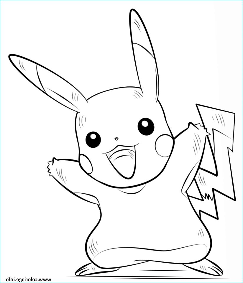 pikachu pokemon coloriage dessin