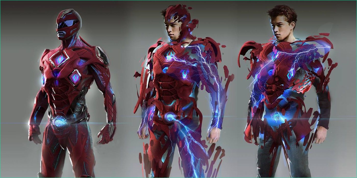 power rangers concept art costume designs mechanical suits