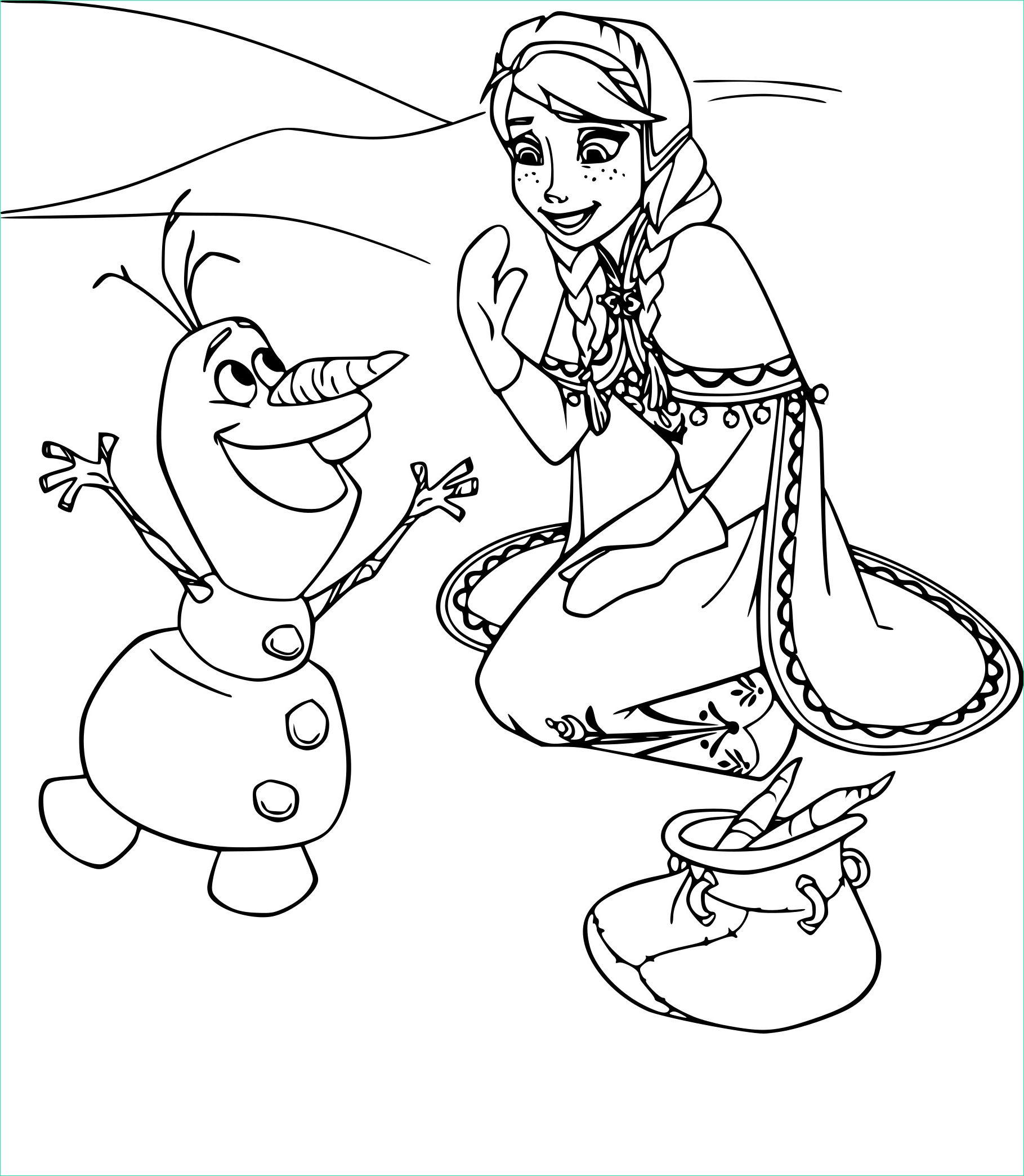 luxe olaf reine des neiges coloriage