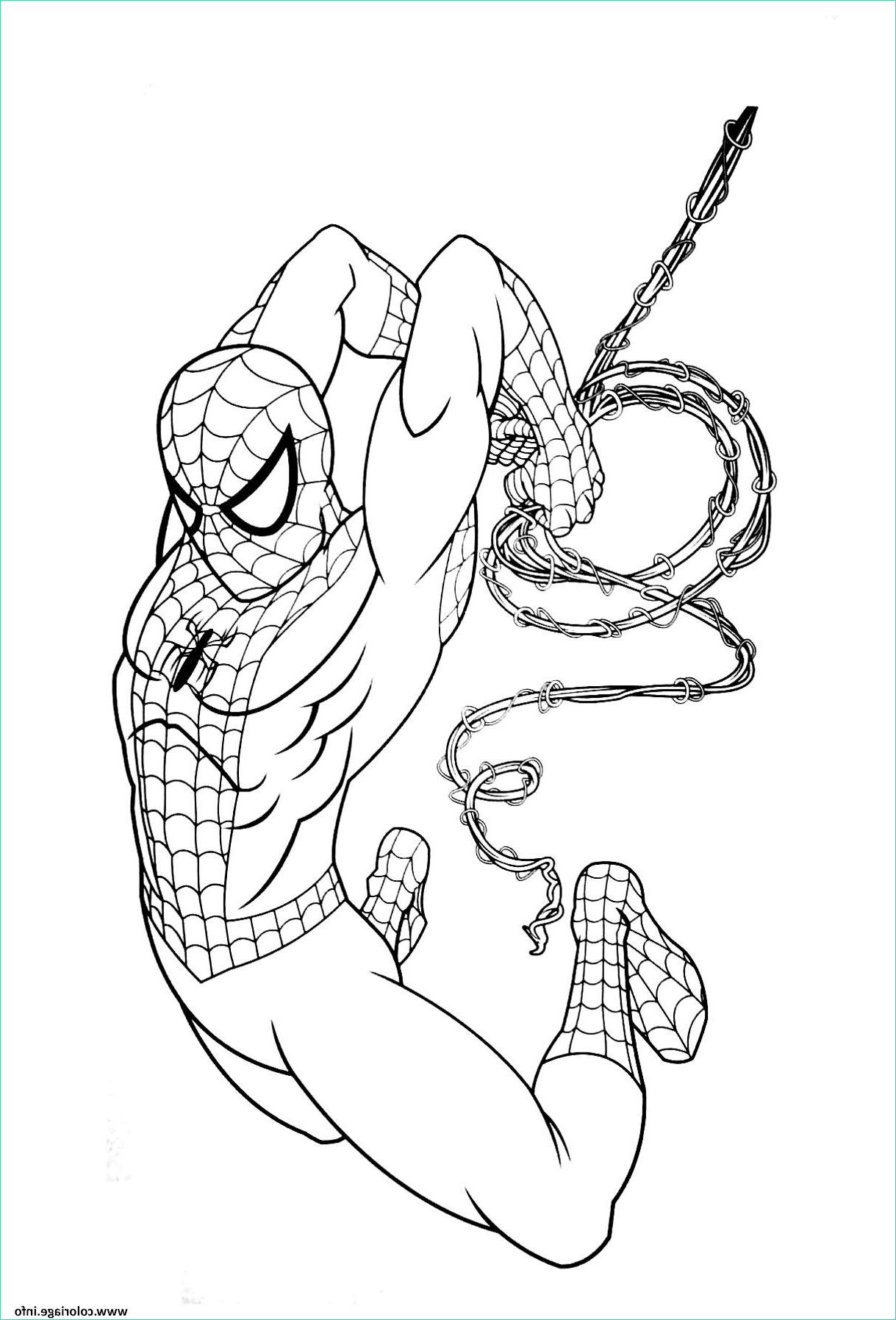 garcon super heros marvel spiderman coloriage dessin