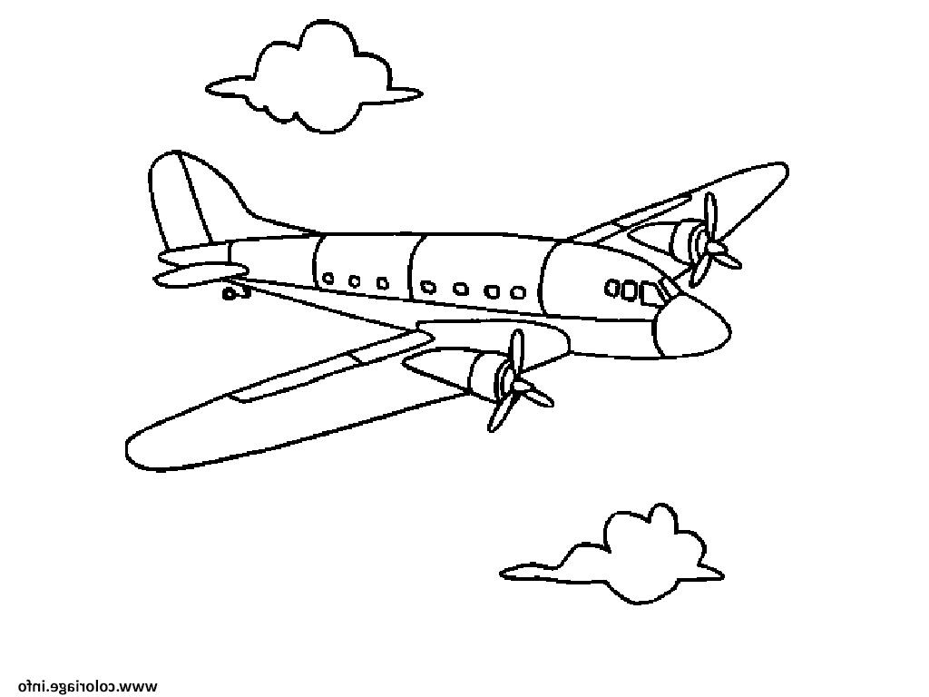 avion facile enfants coloriage dessin