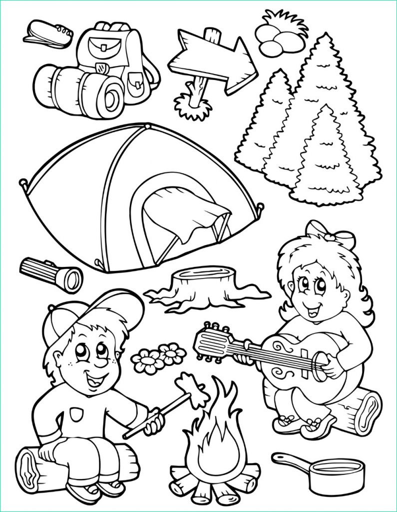 Coloriage Camping Élégant Image 50 Dessins De Coloriage Camping à Imprimer Sur Laguerche