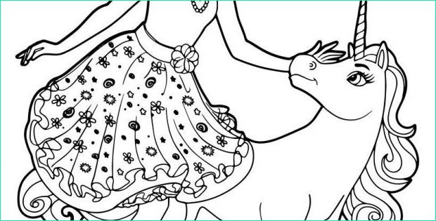 dessin fille licorne beau photographie coloriage barbie alexa et le bebe licorne