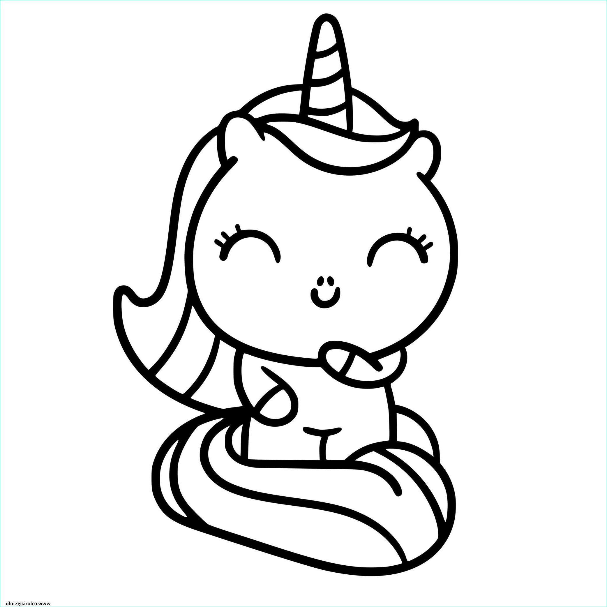 bebe licorne kawaii timide coloriage dessin