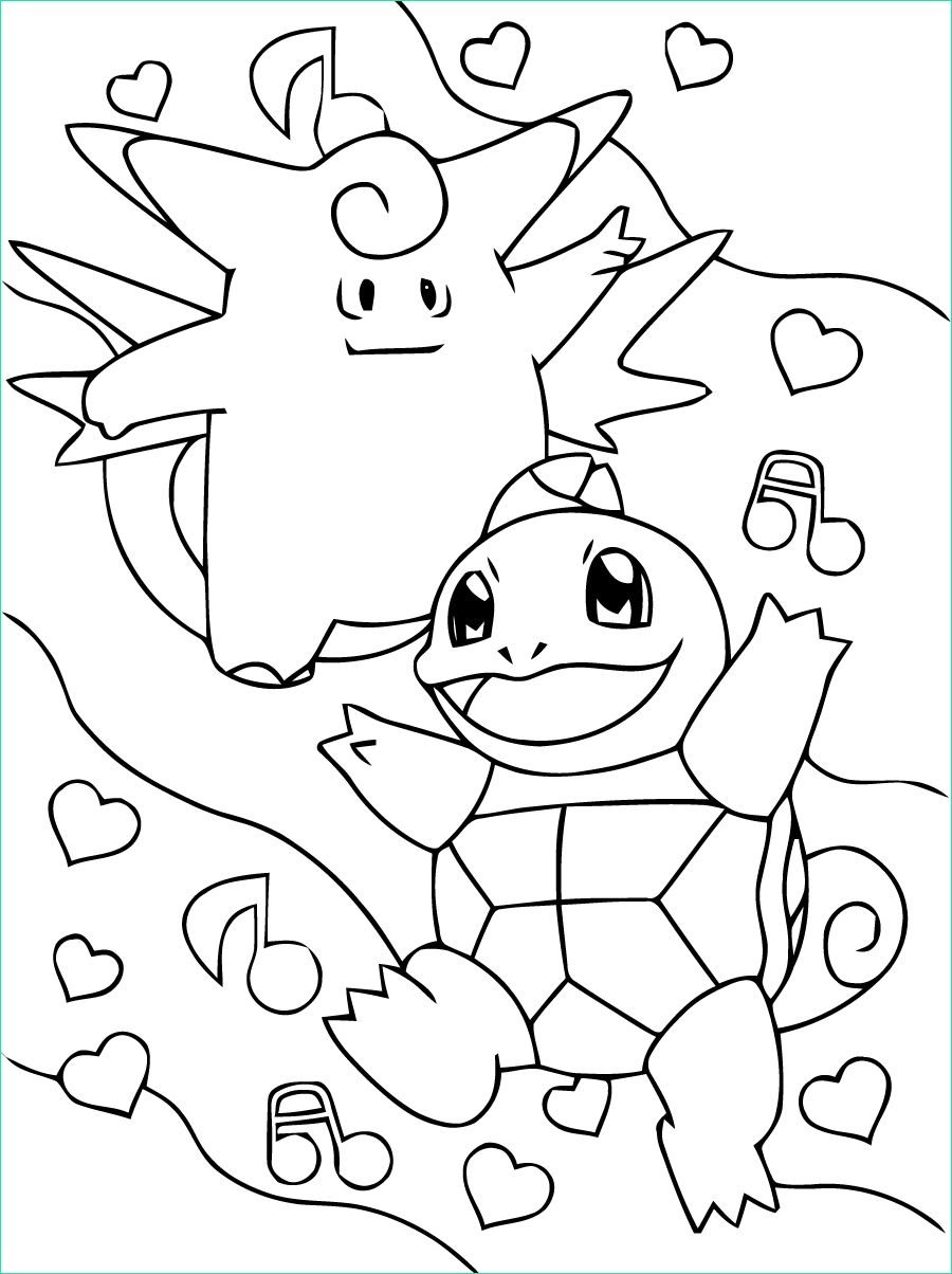 coloriage pokemon heureux