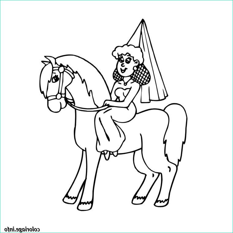 cheval de princesse coloriage 325