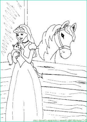 princesse cheval coloriage