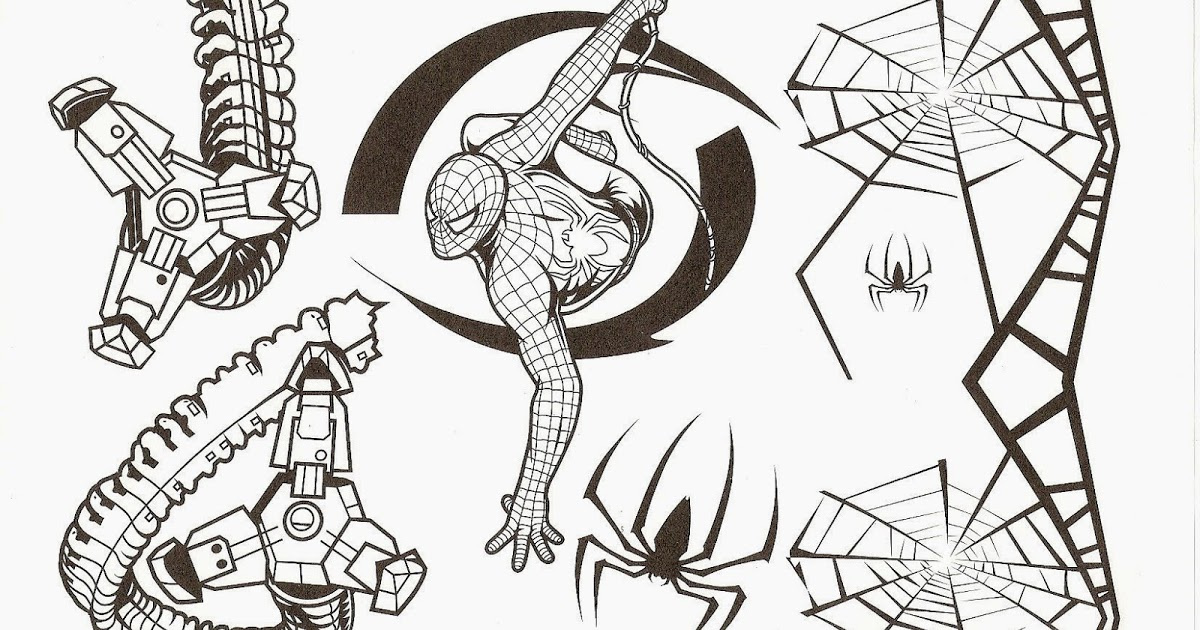coloriage spiderman facile