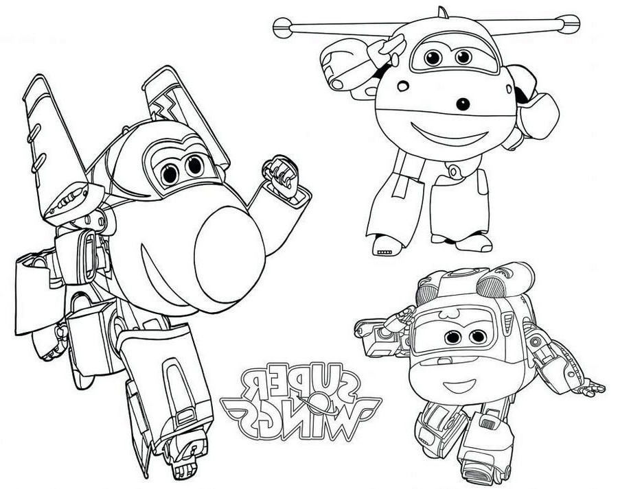 super wings transforming coloring pages