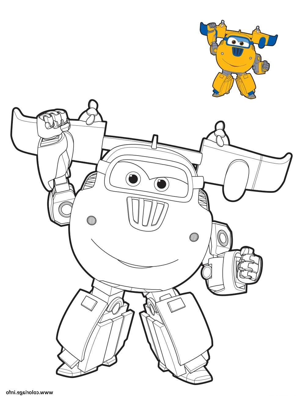 super wings donnie mode robot coloriage