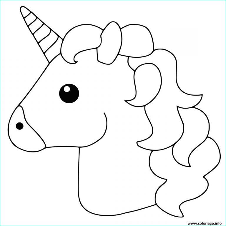 coloriage licorne emoji beau image coloriage licornes imprimer sur hugolescargot avec