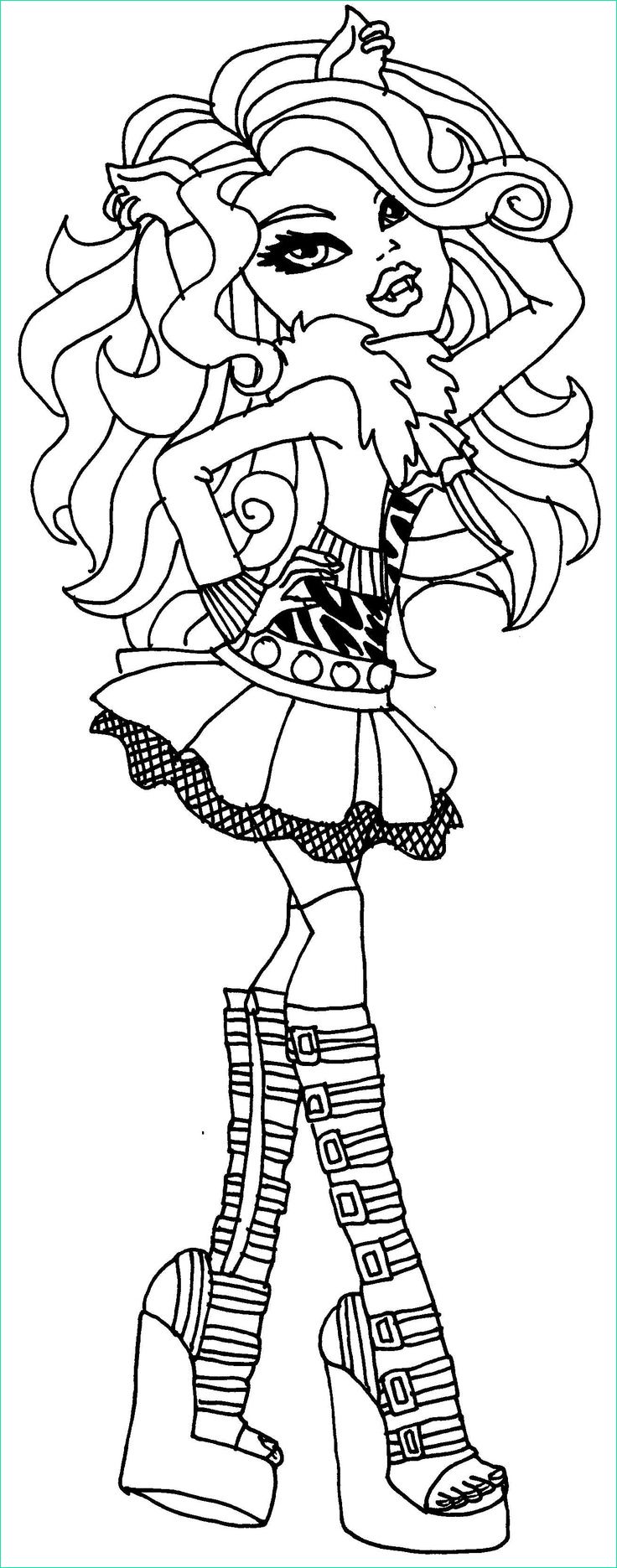 coloriage barbie monster high