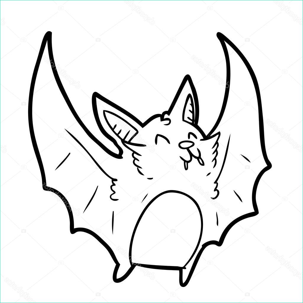 stock illustration line drawing vampire halloween bat