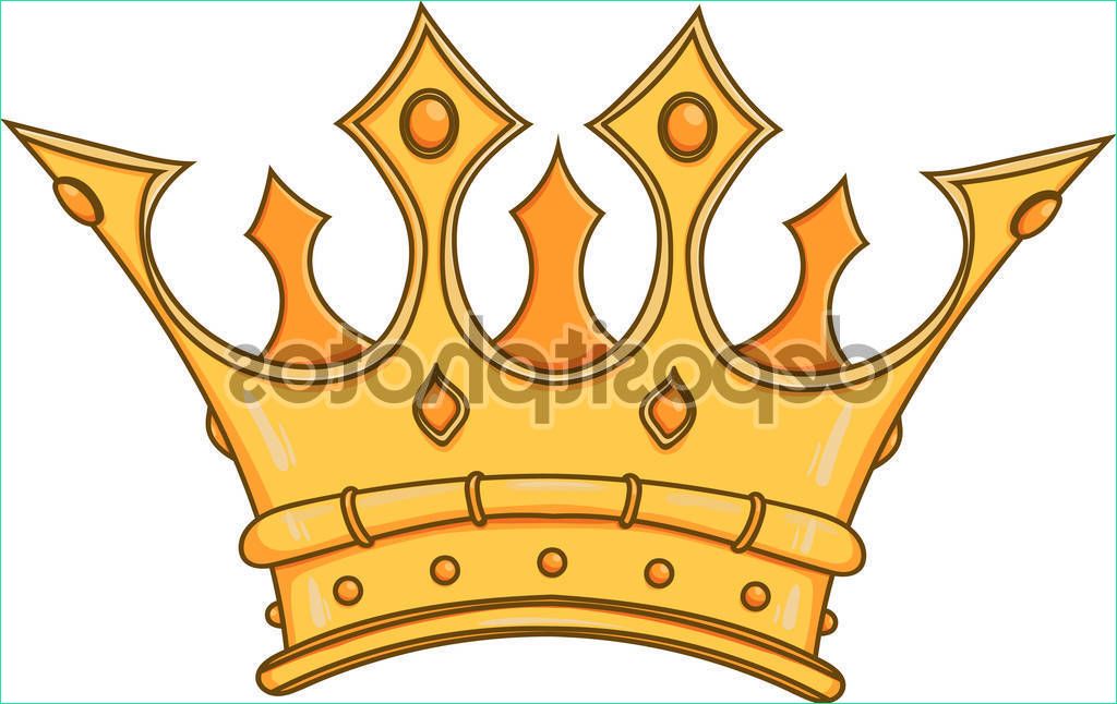 stock illustration golden king crown hand drawn