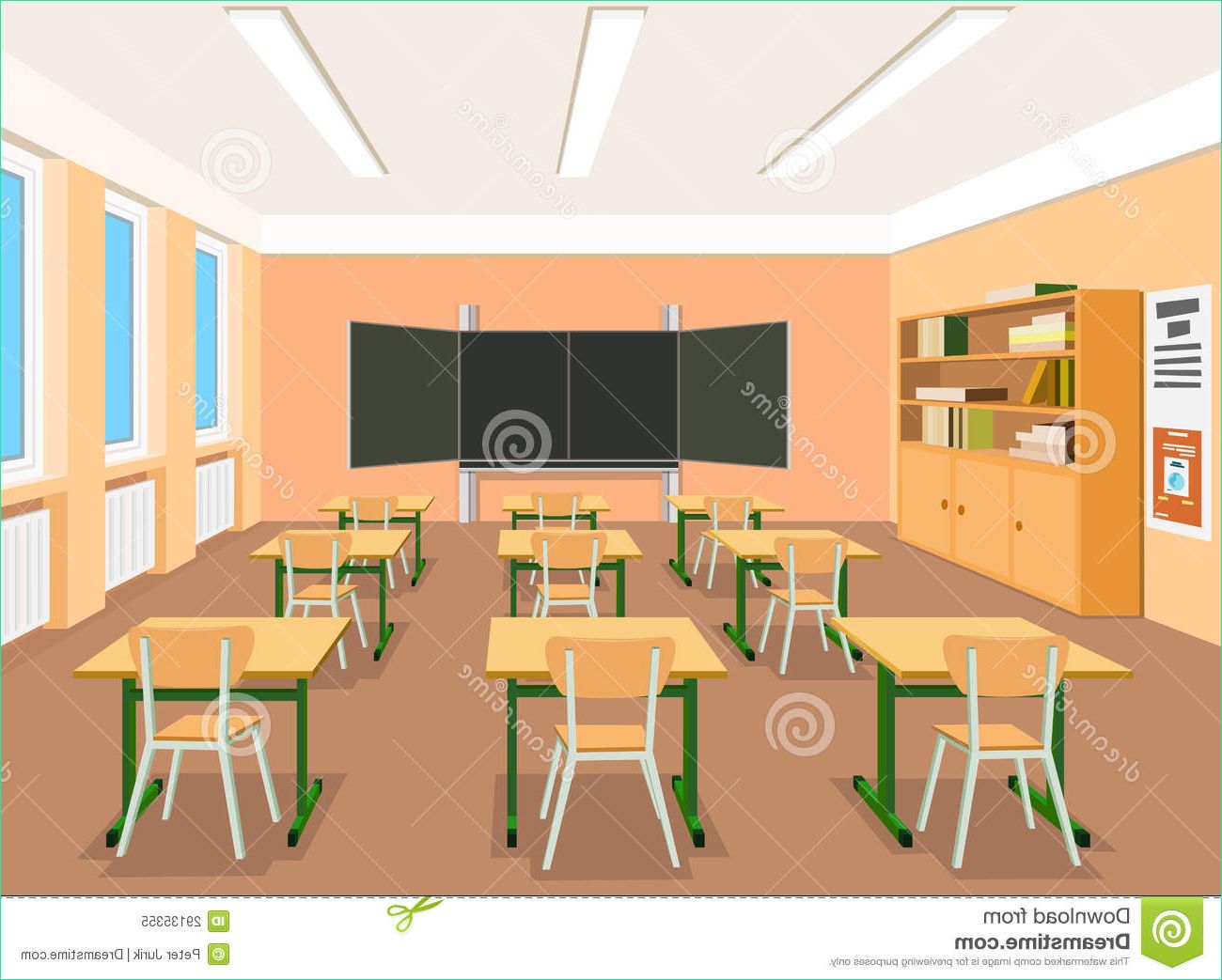 photo libre de droits illustration d une salle de classe vide image