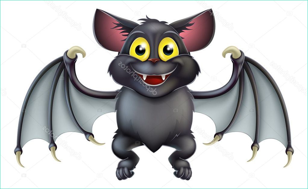 stock illustration cute halloween bat cartoon