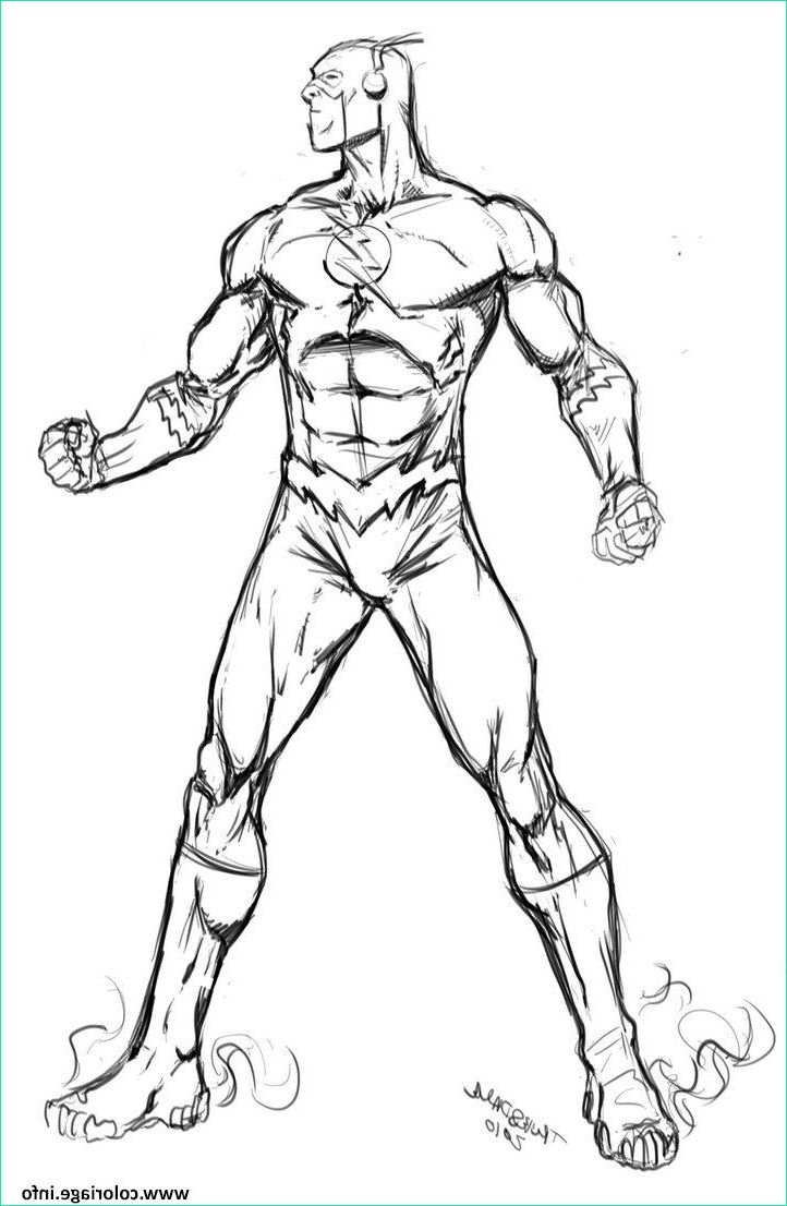flash super heros dessin amateur 2 coloriage