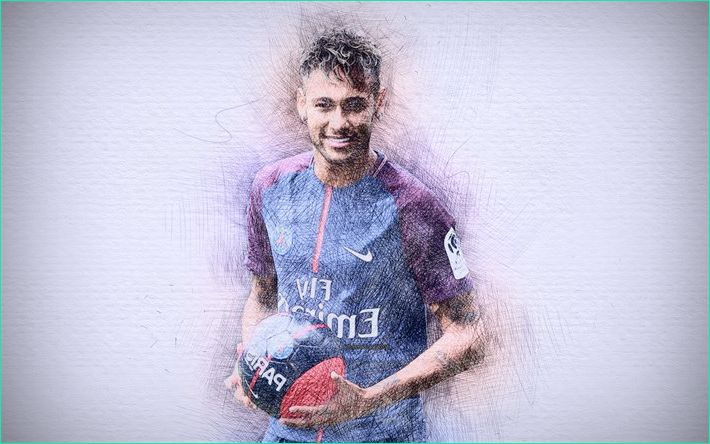 neymar 4k obras de arte estrelas do futebol o psg